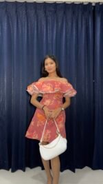 Blooming Ruffle Off-Shoulder Floral Dress - Image 3